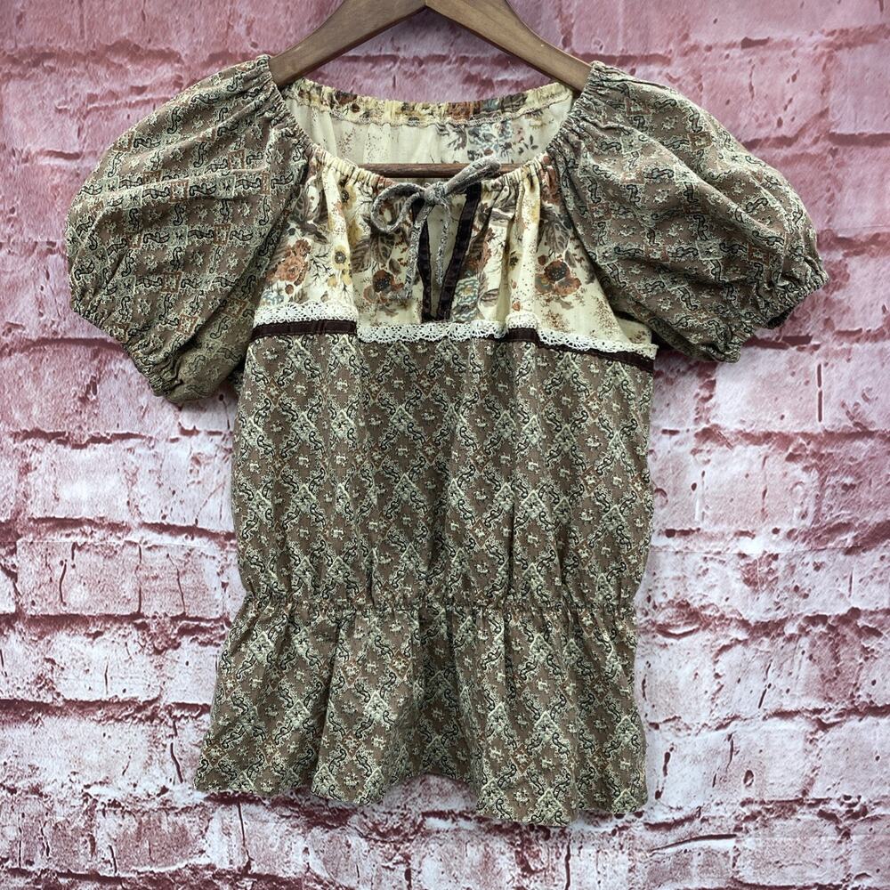 VTG Union Made in USA Boat Neck Boxy Brown Size 9 Small